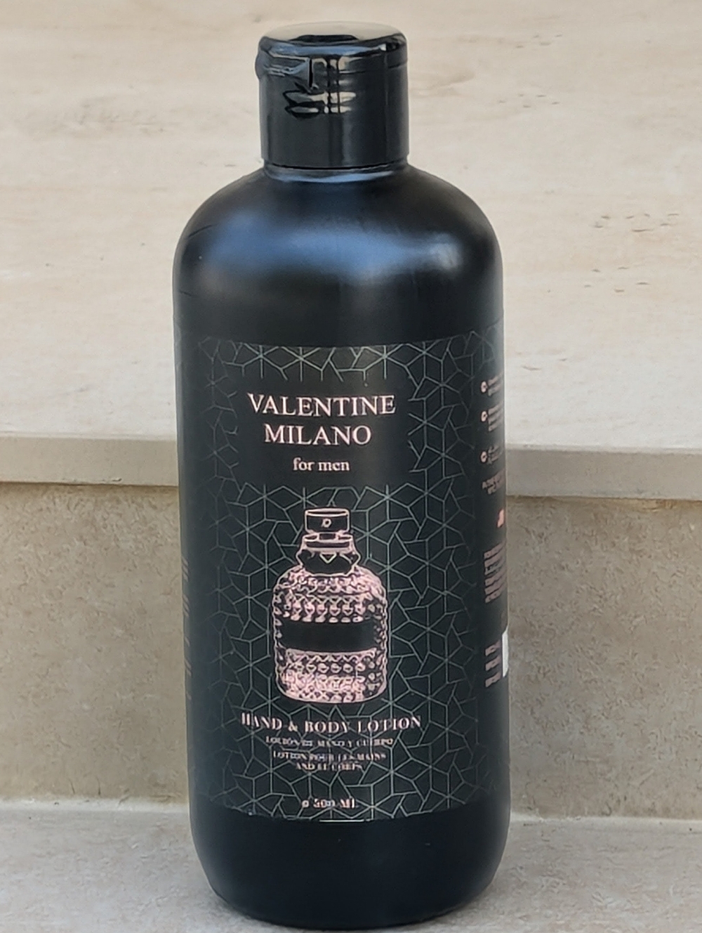 Valentine Milano For Men Hand & Body Lotion 500 Ml Large Bottle - Picture 2 of 2